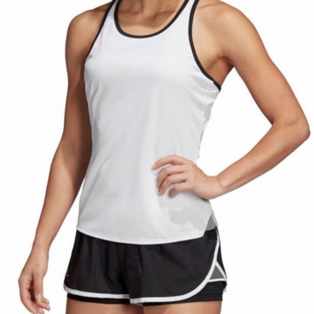 Women's Adidas Club Tank White & Black DUO951 Small S
